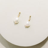 Mini pearl drop stud earrings (gold) - Liberty in Love