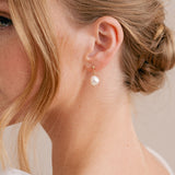 Mini pearl drop stud earrings (gold) - Liberty in Love