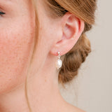 Mini pearl drop stud earrings (silver) - Liberty in Love