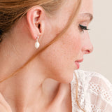 Mini pearl drop stud earrings (silver) - Liberty in Love