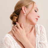 Mini pearl drop stud earrings (silver) - Liberty in Love