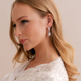 Mira crystal floral teardrop earrings - Liberty in Love