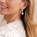Mira crystal floral teardrop earrings - Liberty in Love