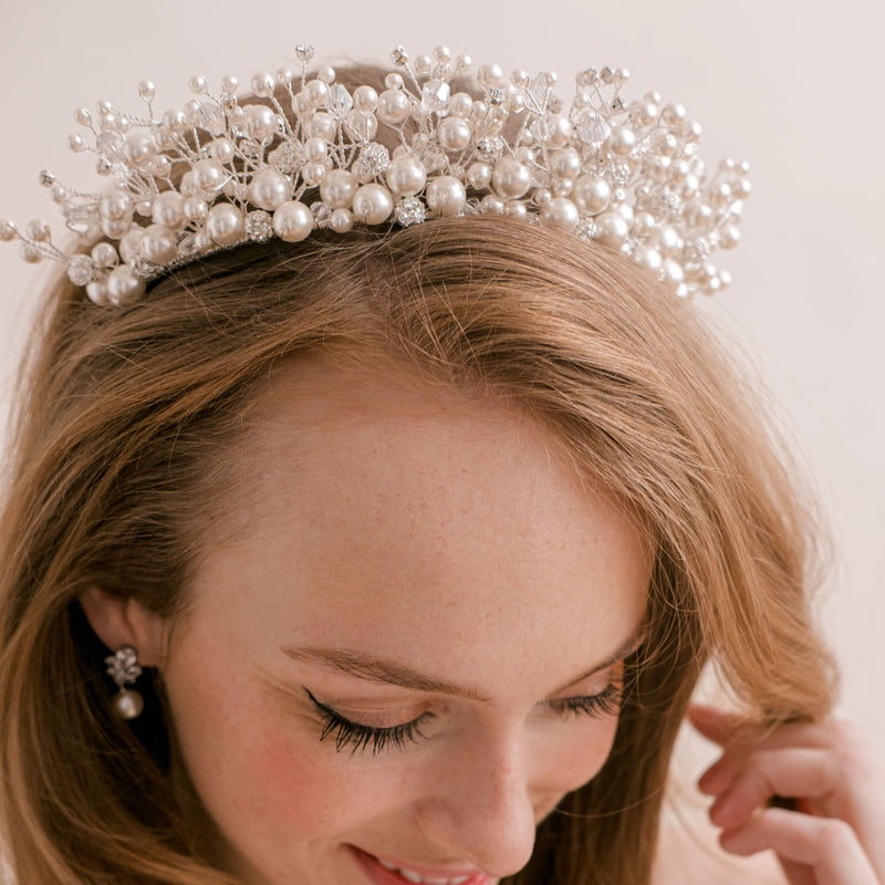 Mira pearl and crystal crown - Liberty in Love