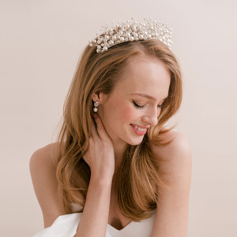 Mira pearl and crystal crown - Liberty in Love