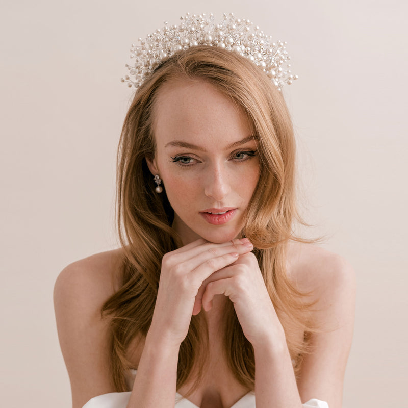 Mira pearl and crystal crown - Liberty in Love