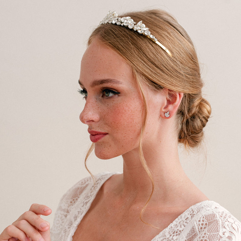 Navette and pearl tiara - Liberty in Love