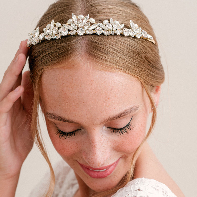 Navette and pearl tiara - Liberty in Love
