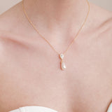 Noemi I teardrop pearl necklace (gold) - Liberty in Love