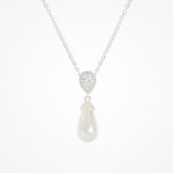 Noemi I teardrop pearl necklace (silver) - Liberty in Love