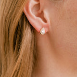 Noemi II zirconia teardrop stud earrings (gold) - Liberty in Love