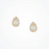 Noemi II zirconia teardrop stud earrings (gold) - Liberty in Love