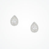 Noemi II zirconia teardrop stud earrings (silver) - Liberty in Love