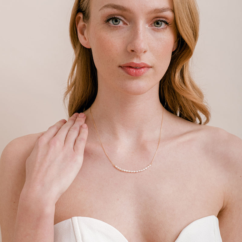 Nyra minimal freshwater pearl necklace - Liberty in Love