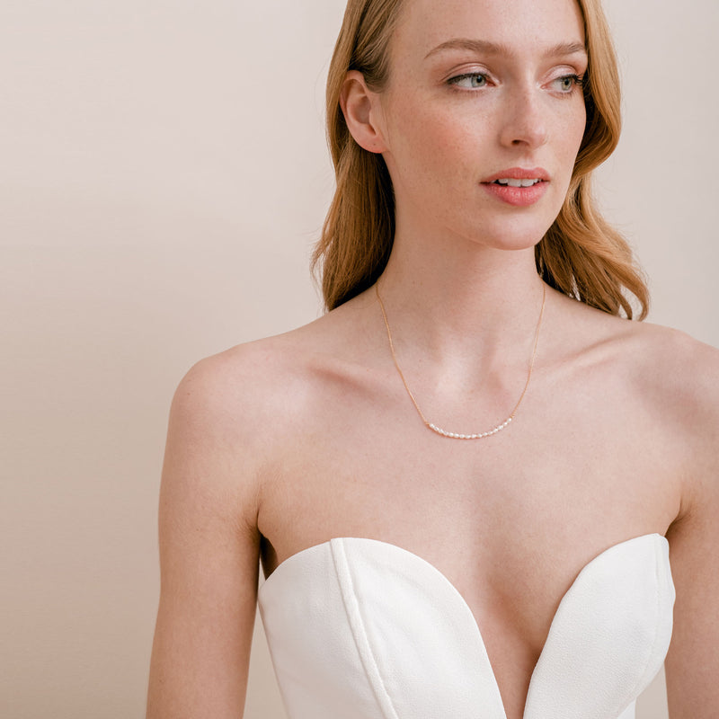 Nyra minimal freshwater pearl necklace - Liberty in Love