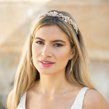 Oriana crystal and pearl floral bridal tiara - Liberty in Love