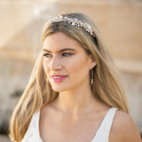Oriana crystal and pearl floral bridal tiara - Liberty in Love
