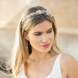 Oriana crystal and pearl floral bridal tiara - Liberty in Love
