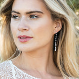 Paris long drop crystal earrings - Liberty in Love