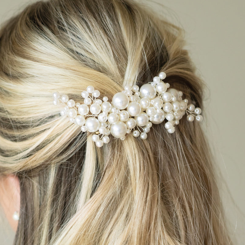 Pearl blossom statement pearl cluster clip - Liberty in Love