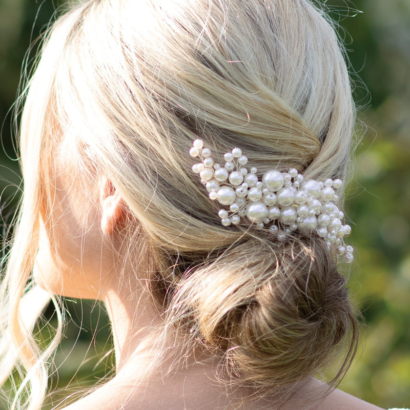 Pearl blossom statement pearl cluster clip - Liberty in Love