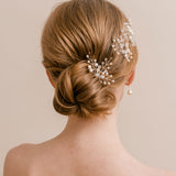 Pearl and crystal hair pins (set of 3) - Liberty in Love
