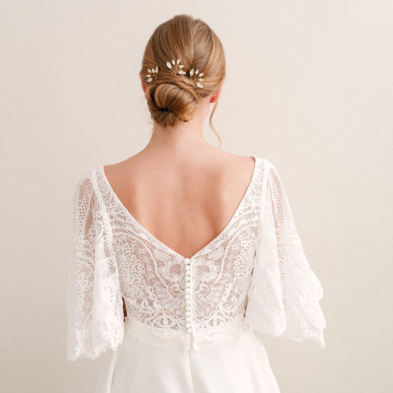 Penelope crystal hair pins (gold) - Liberty in Love
