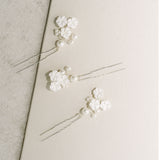 Porcelain flower hair pins - Liberty in Love