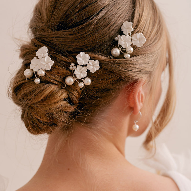 Pearl hair pins - Wedding special occasion jewellery - Hello lovers