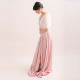 Raspberry faux fur short bridal wrap - Liberty in Love