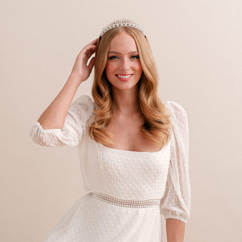 Romanov crystal fringe bridal tiara - Liberty in Love