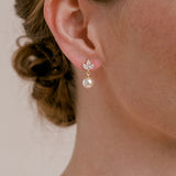 Romy navette pearl drop earrings (gold) - Liberty in Love