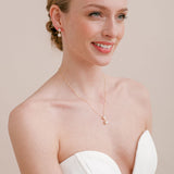 Romy navette pearl drop necklace (gold) - Liberty in Love
