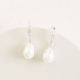 Salford pave crystal pearl drop earrings - Liberty in Love