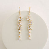 Sandringham statement crystal cluster drop earrings (gold) - Liberty in Love