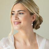 Salford pave crystal pearl drop earrings - Liberty in Love