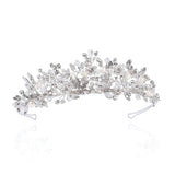 Samira crystal and pearl enamelled floral tiara - Liberty in Love