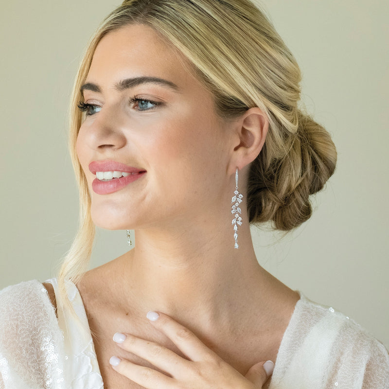 Sandringham statement crystal cluster drop earrings - Liberty in Love