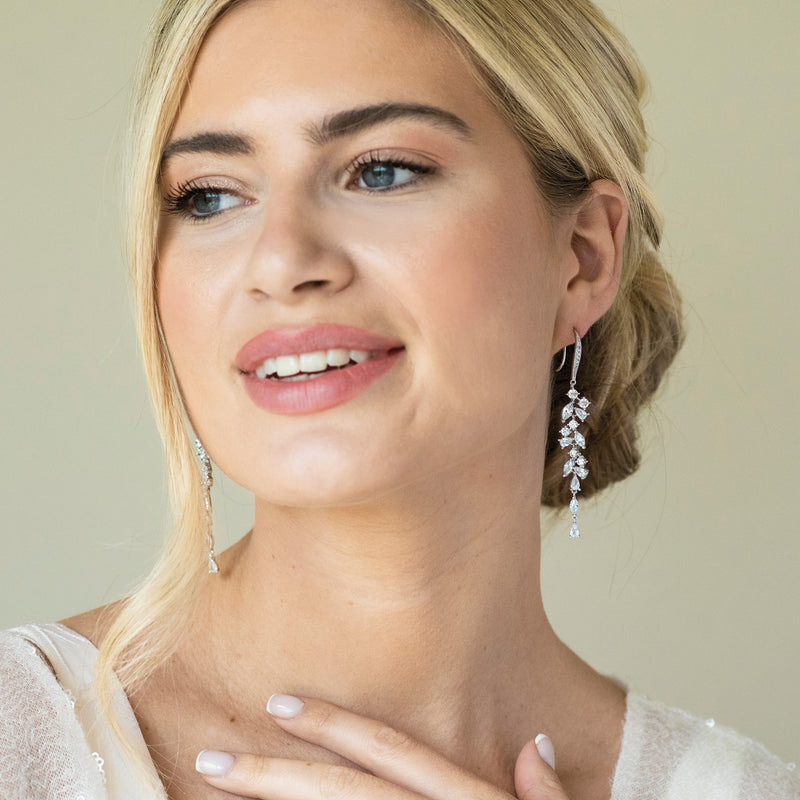 Sandringham statement crystal cluster drop earrings - Liberty in Love