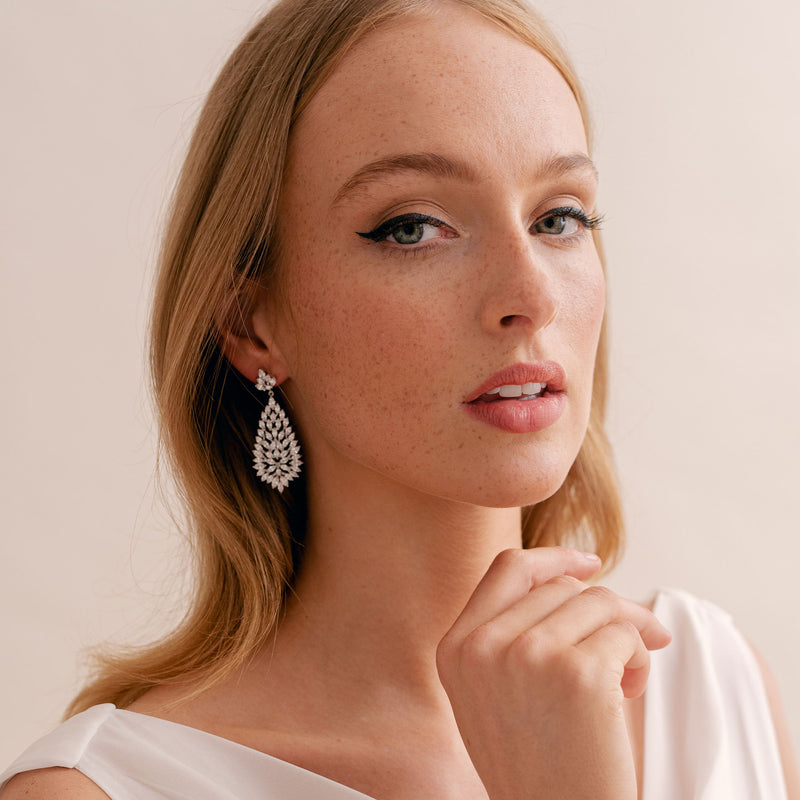 Sawyer crystal teardrop earrings - Liberty in Love