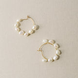 Seed pearl small hoop earrings - Liberty in Love