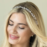Bohemia crystal and pearl hair vine (silver) - Liberty in Love