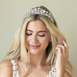 Embrace crystal and pearl cluster tiara (silver) - Liberty in Love