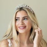 Embrace crystal and pearl cluster tiara (silver) - Liberty in Love