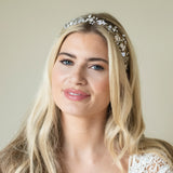 Passion crystal and pearl enamelled hair vine (silver) - Liberty in Love