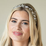 Passion crystal and pearl enamelled hair vine (silver) - Liberty in Love