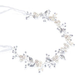 Passion crystal and pearl enamelled hair vine (silver) - Liberty in Love