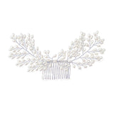 Pearl cascade spray comb (silver) - Liberty in Love