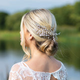 Pearl serenade crystal spray clip (silver) - Liberty in Love
