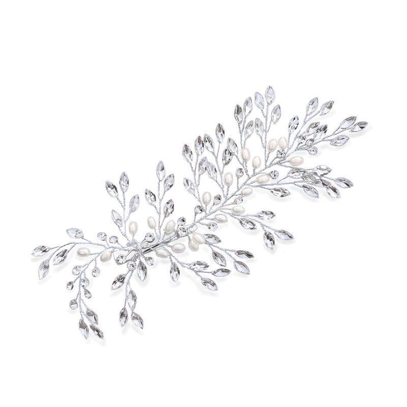 Pearl serenade crystal spray clip (silver) - Liberty in Love